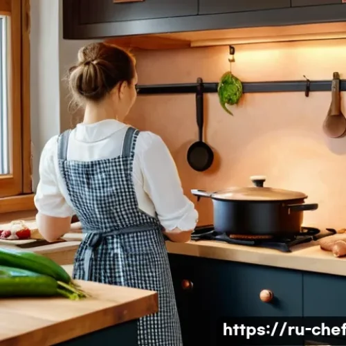 Home 32 원팟 요리의 인기 레시피 리스트 - **A cozy kitchen scene. A warm, inviting image of a woman in her 30s with a friendly smile, wearing ...